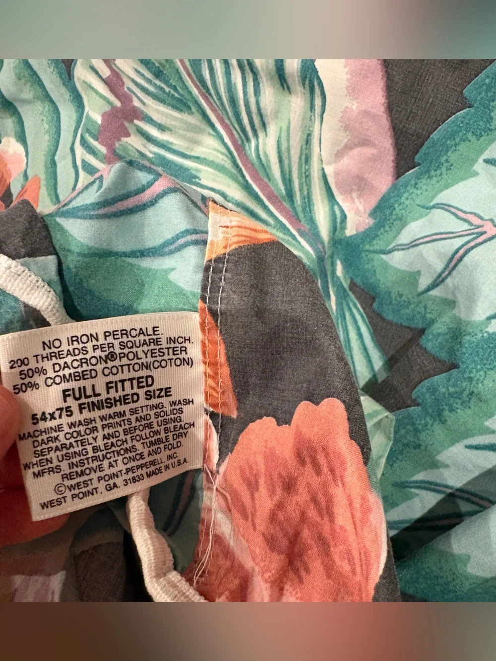 VTG Atelier MARTEX floral full sheet set fitted flat + 2 cases